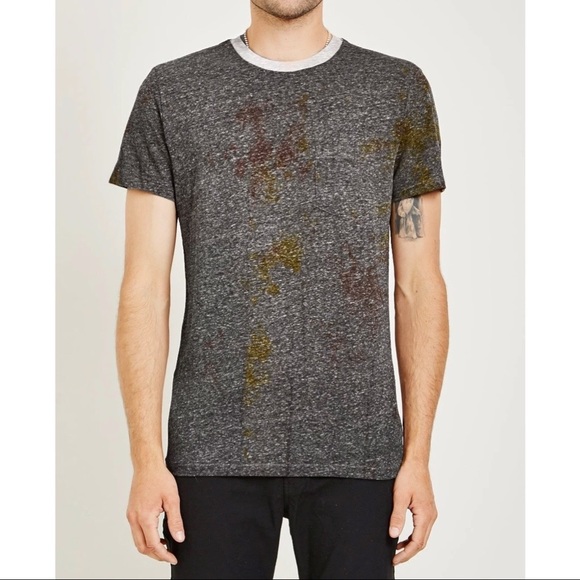 American Rag AR321 Melange Crew Neck Pocket Tee - Picture 5 of 8